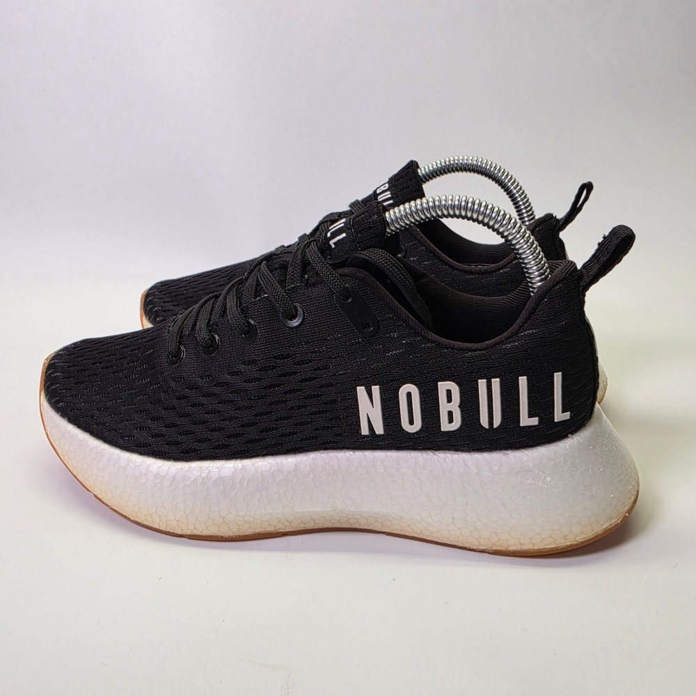 NOBULL Knit Runner Womens 8 Black Athleisure Minimalist Gym Shoes Cross Training - Picture 5 of 16